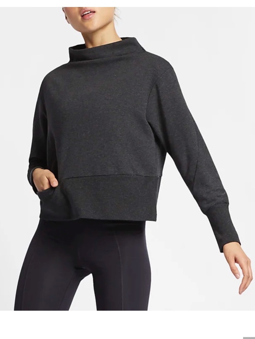 Loved Nike Gray Dri-fit Versa Studio Mock Neck Sweatshirt Size Small